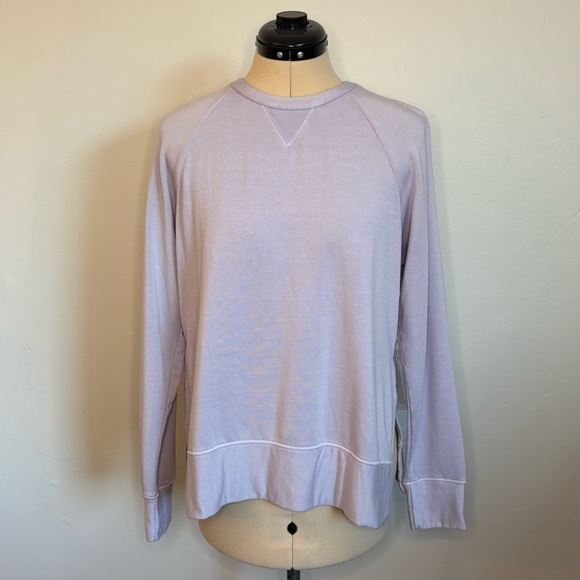Stateside Sweaters - NWT STATESIDE (Anthropologie) Fleece Pullover, Oversized Crewneck, Lavender, XS